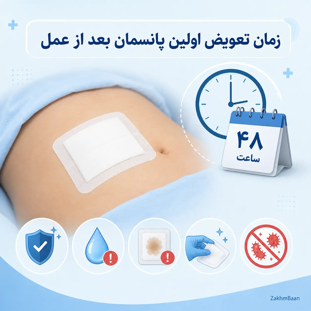چه زمانی و چگونه می‌توان اولین پانسمان بعد از عمل را تعویض کرد؟